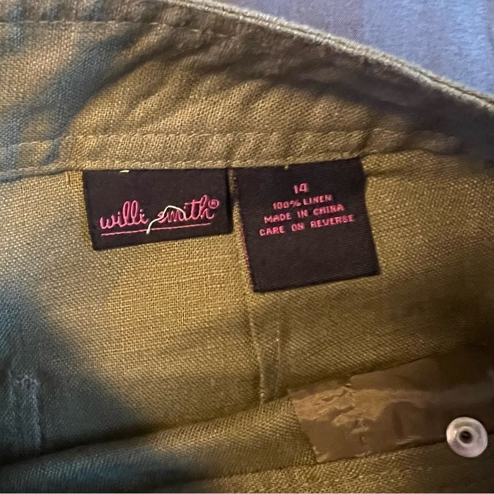 Willi Smith Olive Green Women's Bermudas - Picture 2 of 5